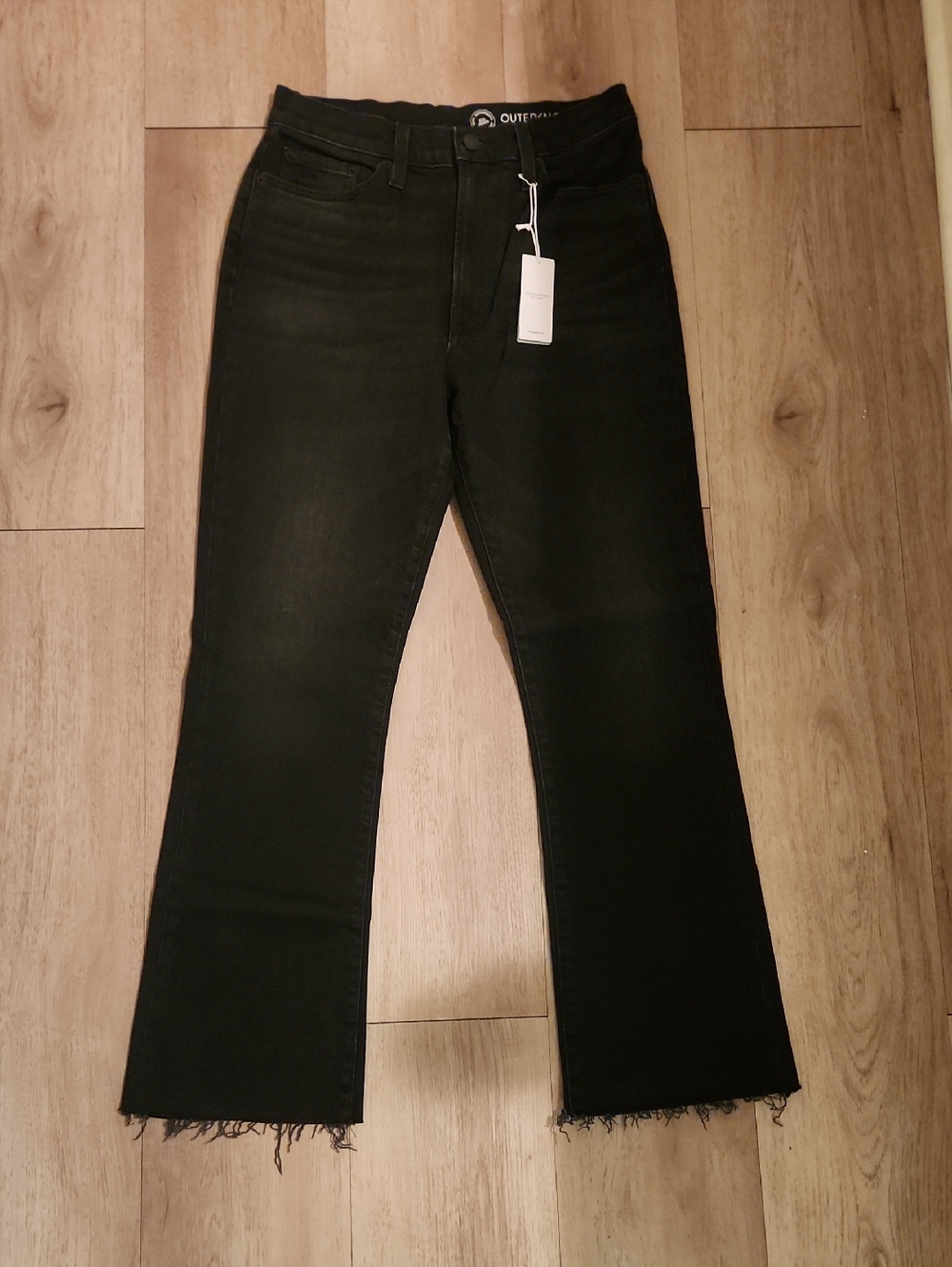 Outerknown Black Sea Jeans The Costa Crop Frayed Hem
